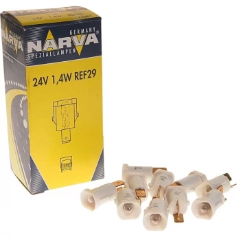 Лампа NARVA BAX1.4W REF29 24V с белым патроном Лампа NARVA BAX1.4W REF29 24V с белым патроном