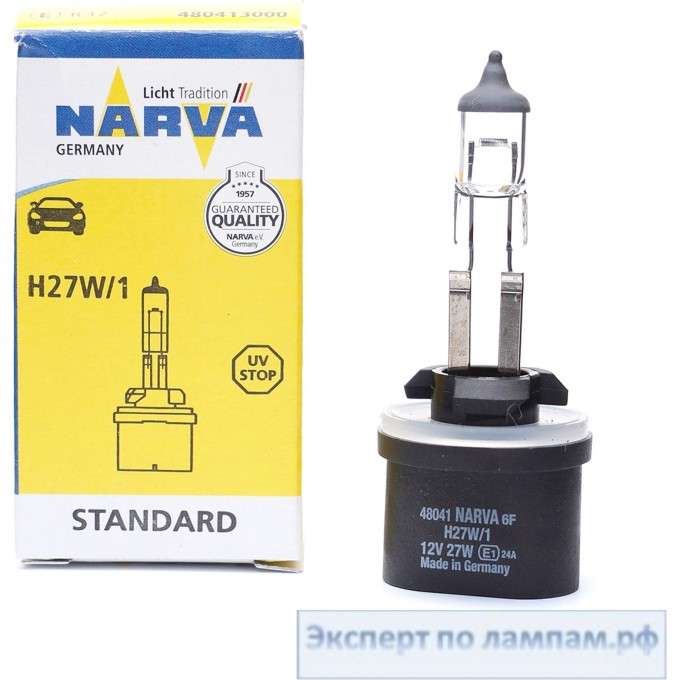 Лампа NARVA HALOGEN H27W-1 12V PG13 81125263 Лампа NARVA HALOGEN H27W-1 12V PG13 81125263