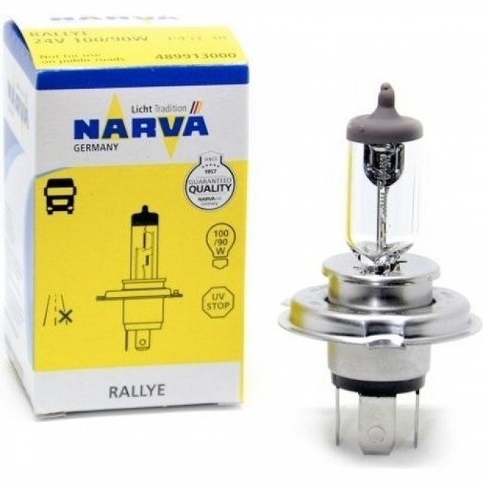 Лампа NARVA RALLYE 24V H4 100/90W P43t-38 78694186 Лампа NARVA RALLYE 24V H4 100/90W P43t-38 78694186