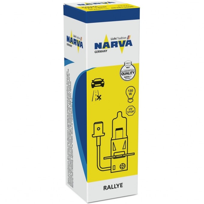 Лампа NARVA RALLYE H3 12V PK22s 130W 47380894 Лампа NARVA RALLYE H3 12V PK22s 130W 47380894