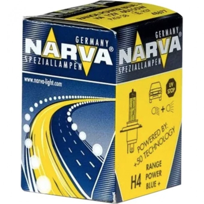 Лампа NARVA RANGE POWER BLUE+ H4 12V 60/55W P43t 2 шт. 74616481 Лампа NARVA RANGE POWER BLUE+ H4 12V 60/55W P43t 2 шт. 74616481