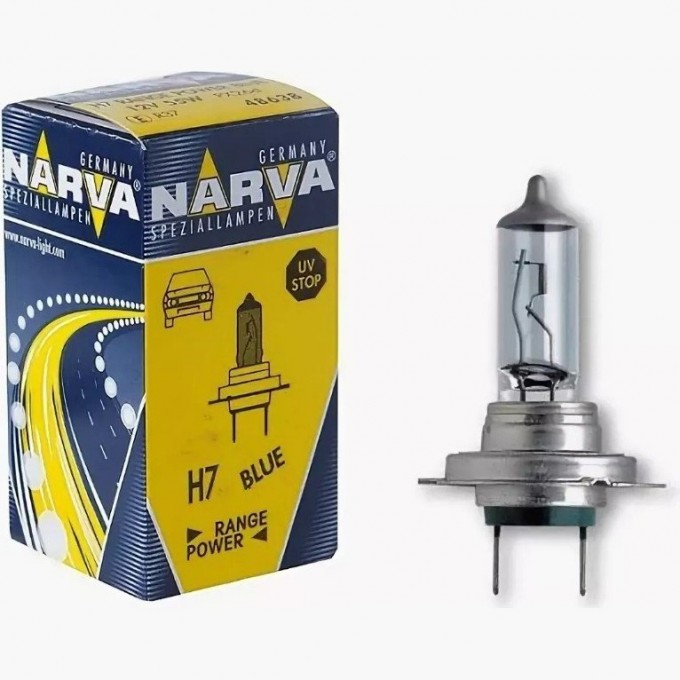 Лампа NARVA RANGE POWER BLUE+ H7 55 PX26d 12V 93115286 Лампа NARVA RANGE POWER BLUE+ H7 55 PX26d 12V 93115286