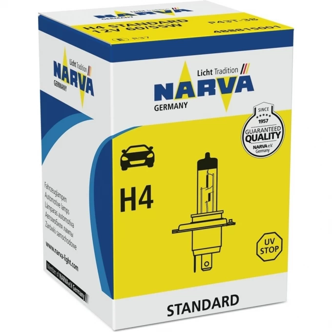 Лампа NARVA RANGE POWER WHITE H4 12V 60/55W P43t 74387147 Лампа NARVA RANGE POWER WHITE H4 12V 60/55W P43t 74387147