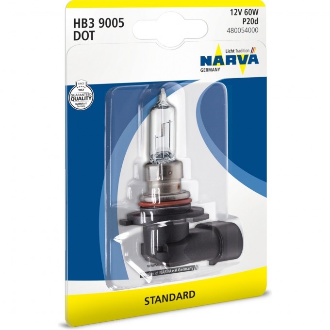 Лампа NARVA STANDARD 65W HB3 12V P20d 83812907 Лампа NARVA STANDARD 65W HB3 12V P20d 83812907