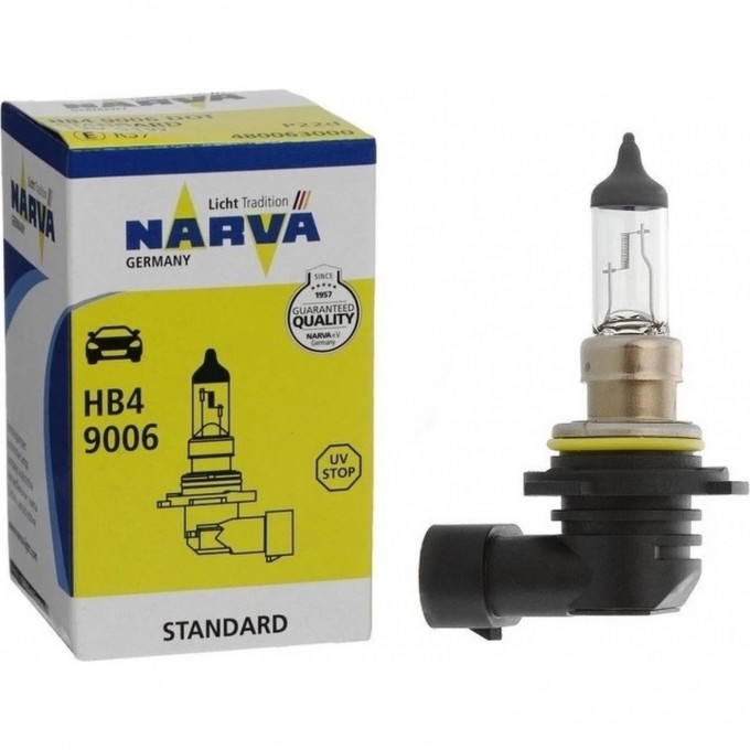 Лампа NARVA STANDARD HB4 9006 12V 51W P22d 121018302 Лампа NARVA STANDARD HB4 9006 12V 51W P22d 121018302